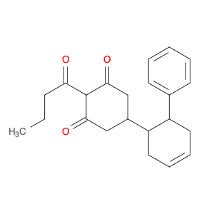 1,3-Cyclohexanedione, 2-(1-oxobutyl)-5-(6-phenyl-3-cyclohexen-1-yl)-