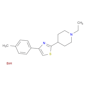 Piperidine, 1-ethyl-4-[4-(4-methylphenyl)-2-thiazolyl]-, hydrobromide