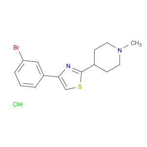 Piperidine, 4-[4-(3-bromophenyl)-2-thiazolyl]-1-methyl-, hydrochloride