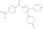 4-Piperidinone, 1-[5-(4-nitrobenzoyl)-3-(4-pyridinyl)-2-thienyl]-