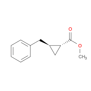 Cyclopropanecarboxylic acid, 2-(phenylmethyl)-, methyl ester, trans-