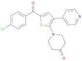 4-Piperidinone, 1-[5-(4-chlorobenzoyl)-3-(4-pyridinyl)-2-thienyl]-
