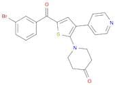4-Piperidinone, 1-[5-(3-bromobenzoyl)-3-(4-pyridinyl)-2-thienyl]-