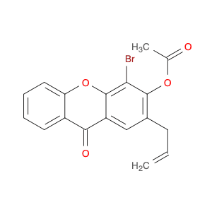 9H-Xanthen-9-one, 3-(acetyloxy)-4-bromo-2-(2-propenyl)-