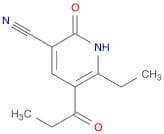 3-Pyridinecarbonitrile, 6-ethyl-1,2-dihydro-2-oxo-5-(1-oxopropyl)-