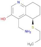 3-Quinolinol, 4-(aminomethyl)-5,6,7,8-tetrahydro-5-(propylthio)-, (R)-