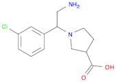 1-[2-Amino-1-(3-chlorophenyl)ethyl]pyrrolidine-3-carboxylic acid