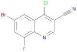 6-BROMO-4-CHLORO-8-FLUORO-QUINOLINE-3-CARBONITRILE