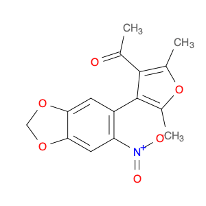 Ethanone, 1-[2,5-dimethyl-4-(6-nitro-1,3-benzodioxol-5-yl)-3-furanyl]-
