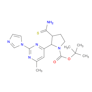 TERT-BUTYL 2-(2-(1H-IMIDAZOL-1-YL)-6-METHYLPYRIMIDIN-4-YL)-3-CARBAMOTHIOYLPYRROLIDINE-1-CARBOXYLATE