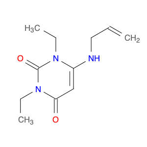 2,4(1H,3H)-Pyrimidinedione, 1,3-diethyl-6-(2-propenylamino)-