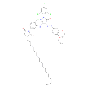 2,5-Pyrrolidinedione,1-[4-chloro-3-[[4-[(3,4-diethoxyphenyl)azo]-4,5-dihydro-5-oxo-1-(2,4,6-trichl…