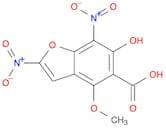 5-Benzofurancarboxylic acid, 6-hydroxy-4-methoxy-2,7-dinitro-