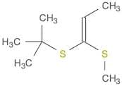 1-Propene, 1-[(1,1-dimethylethyl)thio]-1-(methylthio)-, (E)-