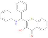 4H-1-Benzothiopyran-4-one, 3-hydroxy-2-[phenyl(phenylamino)methyl]-