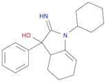1H-Indol-3-ol, 1-cyclohexyl-2,3,3a,4,5,6-hexahydro-2-imino-3-phenyl-