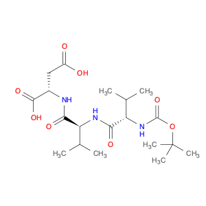 L-Aspartic acid, N-[N-[N-[(1,1-dimethylethoxy)carbonyl]-L-valyl]-L-valyl]-
