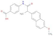 Benzoic acid, 4-[[2-(6-methoxy-2-naphthalenyl)-1-oxopropyl]amino]-