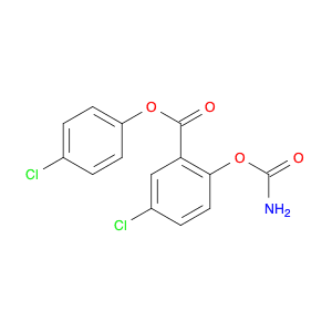 Benzoic acid, 2-[(aminocarbonyl)oxy]-5-chloro-, 4-chlorophenyl ester