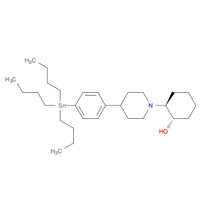 Cyclohexanol, 2-[4-[4-(tributylstannyl)phenyl]-1-piperidinyl]-, (1S,2S)-