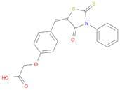 {4-[(4-oxo-3-phenyl-2-thioxo-1,3-thiazolidin-5-ylidene)methyl]phenoxy}acetic acid
