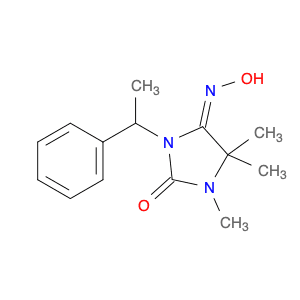 2,4-Imidazolidinedione, 1,5,5-trimethyl-3-(1-phenylethyl)-, 4-oxime, (E)-