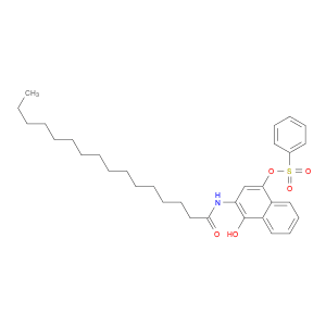 Hexadecanamide, N-[1-hydroxy-4-[(phenylsulfonyl)oxy]-2-naphthalenyl]-