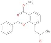 Benzoic acid, 3-(2-oxopropyl)-2-(phenylmethoxy)-, methyl ester