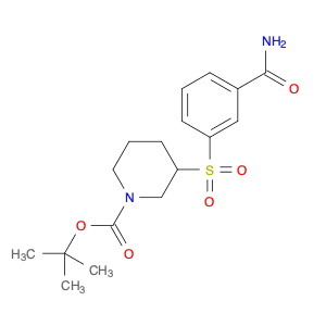 1-Piperidinecarboxylicacid, 3-[[3-(aminocarbonyl)phenyl]sulfonyl]-, 1,1-dimethylethyl ester