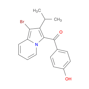 Methanone, [1-bromo-2-(1-methylethyl)-3-indolizinyl](4-hydroxyphenyl)-