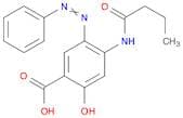 Benzoic acid, 2-hydroxy-4-[(1-oxobutyl)amino]-5-(phenylazo)-
