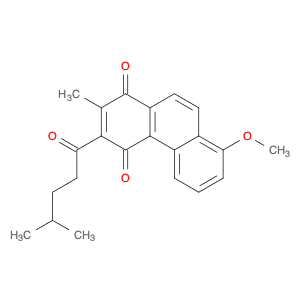 1,4-Phenanthrenedione, 8-methoxy-2-methyl-3-(4-methyl-1-oxopentyl)-