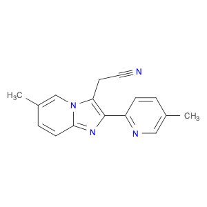 Imidazo[1,2-a]pyridine-3-acetonitrile, 6-methyl-2-(5-methyl-2-pyridinyl)-