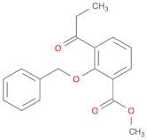Benzoic acid, 3-(1-oxopropyl)-2-(phenylmethoxy)-, methyl ester