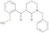 2-Piperidinone, 3-[2-(methylthio)benzoyl]-1-(phenylmethyl)-