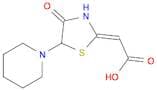 Acetic acid, [4-oxo-5-(1-piperidinyl)-2-thiazolidinylidene]-, (Z)-