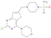 4-(2-Chloro-6-((4-(methylsulfonyl)piperazin-1-yl)methyl)thieno[3,2-d]pyrimidin-4-yl)morpholine