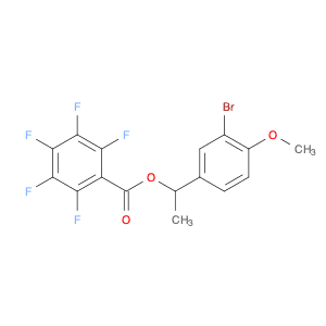 Benzoic acid, pentafluoro-, 1-(3-bromo-4-methoxyphenyl)ethyl ester