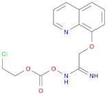 Ethanimidamide, N-[[(2-chloroethoxy)carbonyl]oxy]-2-(8-quinolinyloxy)-