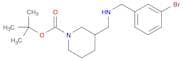 1-Piperidinecarboxylicacid, 3-[[[(3-bromophenyl)methyl]amino]methyl]-, 1,1-dimethylethyl ester