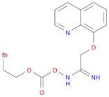 Ethanimidamide, N-[[(2-bromoethoxy)carbonyl]oxy]-2-(8-quinolinyloxy)-