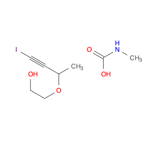 Ethanol, 2-[(3-iodo-1-methyl-2-propynyl)oxy]-, methylcarbamate
