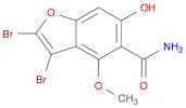 5-Benzofurancarboxamide, 2,3-dibromo-6-hydroxy-4-methoxy-