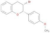 2H-1-Benzopyran, 3-bromo-3,4-dihydro-2-(4-methoxyphenyl)-, cis-