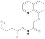 Ethanimidamide, N-[(1-oxopentyl)oxy]-2-(8-quinolinyloxy)-