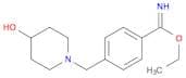 Benzenecarboximidicacid, 4-[(4-hydroxy-1-piperidinyl)methyl]-, ethyl ester