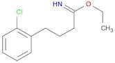 Benzenebutanimidicacid, 2-chloro-, ethyl ester