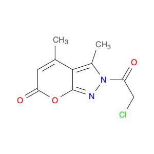 Pyrano[2,3-c]pyrazol-6(2H)-one, 2-(chloroacetyl)-3,4-dimethyl-