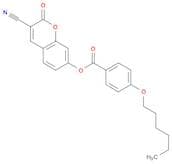 Benzoic acid, 4-(hexyloxy)-, 3-cyano-2-oxo-2H-1-benzopyran-7-yl ester