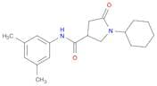 3-Pyrrolidinecarboxamide, 1-cyclohexyl-N-(3,5-dimethylphenyl)-5-oxo-